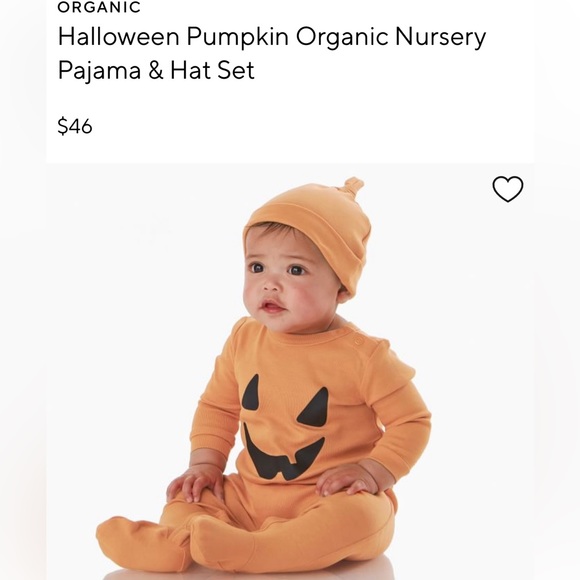 Pottery Barn Kids Other - 🎃 Pottery Barn Kids Halloween Pumpkin Organic Nursery Pajama and Hat Set 🎃